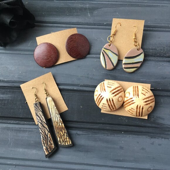 Vintage Boho Earring Lot - Picture 1 of 6